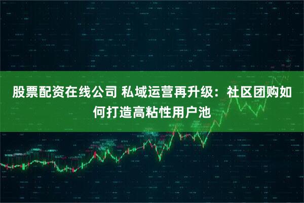 股票配资在线公司 私域运营再升级：社区团购如何打造高粘性用户池